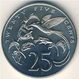 Ямайка 25 центов 1972 год