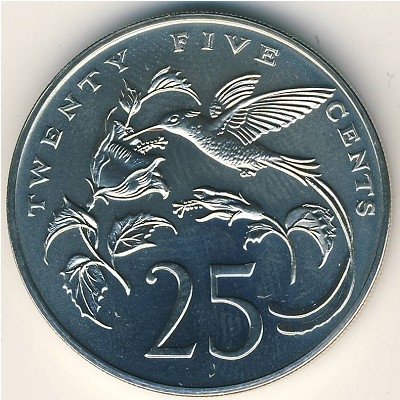 Ямайка 25 центов 1972 год