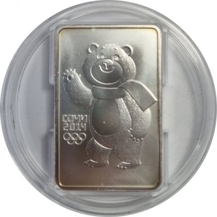 Россия 3 рубля 2012 год СПМД - Сочи 2014. Белый Мишка