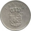 Дания 1 крона 1963 год - Король Фредерик IX