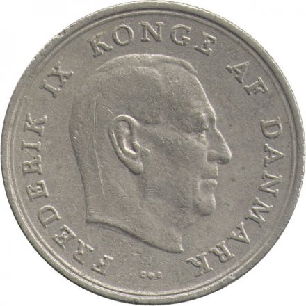 Дания 1 крона 1963 год - Король Фредерик IX