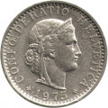 Швейцария 20 раппенов 1975 год
