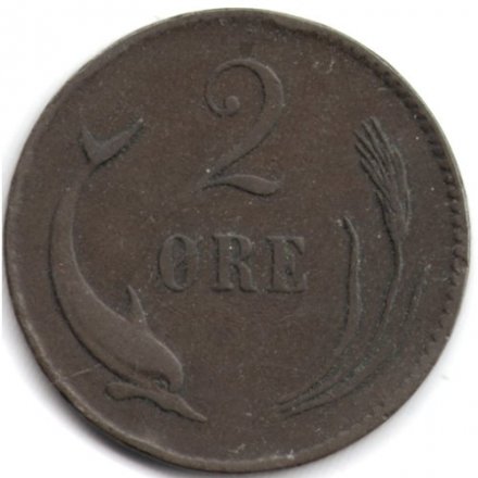Дания 2 эре 1875 год