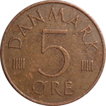 Дания 5 эре 1975 год