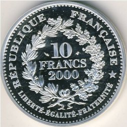 Франция 10 франков 2000 год