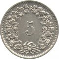 Швейцария 5 раппенов 1978 год