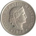 Швейцария 5 раппенов 1978 год