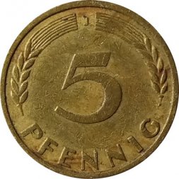 ФРГ 5 пфеннигов 1949 год (J)