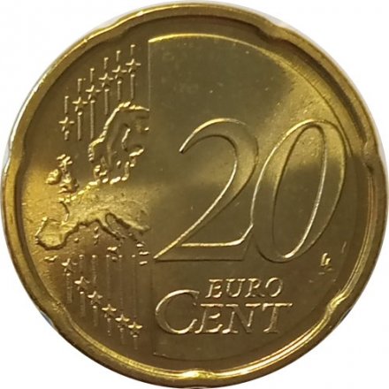 Сан-Марино 20 евроцентов 2008 год - Портрет Святого Марина
