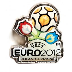 Значок Евро 2012. Euro 2012. Poland-Ukraine (цветной)