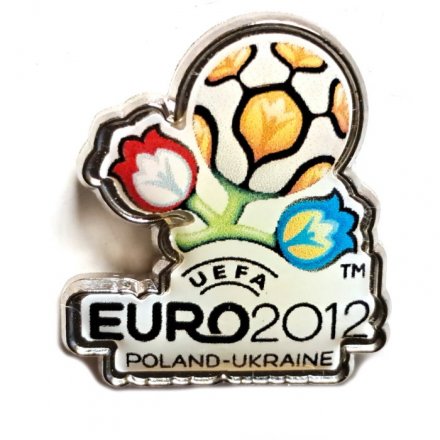 Значок Евро 2012. Euro 2012. Poland-Ukraine (цветной)