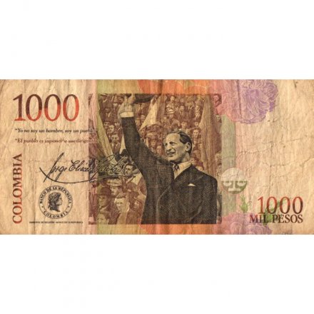 Колумбия 1000 песо 2006 год - Хорхе Эльесер Гайтан - F