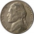 США 5 центов 1955 год - Томас Джефферсон (D)