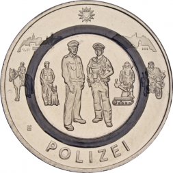 Германия 10 евро 2024 год - На службе общества - Полиция