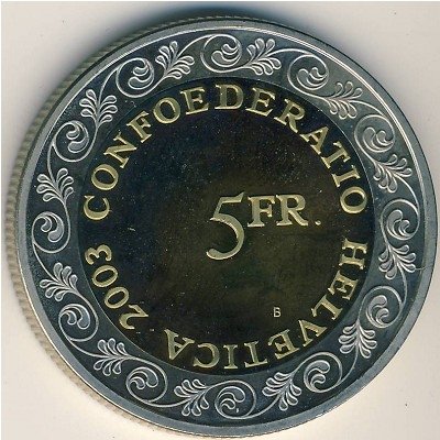 Швейцария 5 франков 2003 год