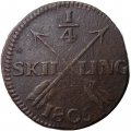 Швеция 1/4 скиллинга 1805 год