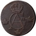 Швеция 1/4 скиллинга 1805 год