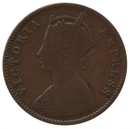 Британская Индия 1/4 анны 1893 год - Королева Виктория