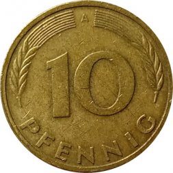 ФРГ 10 пфеннигов 1992 год (A)