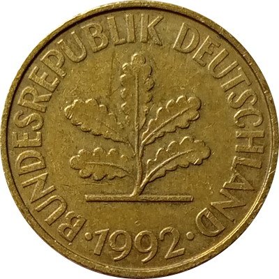ФРГ 10 пфеннигов 1992 год (A)