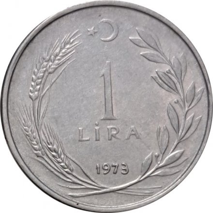 Турция 1 лира 1973 год