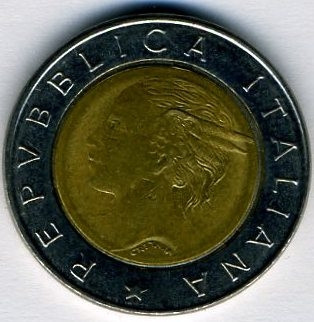 Италия 500 лир 1991 год - Квиринальский дворец