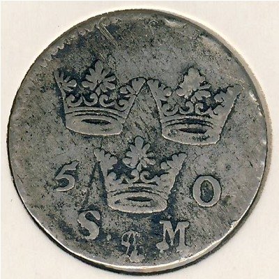 Швеция 5 эре 1690 год