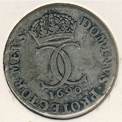 Швеция 5 эре 1690 год