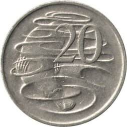 Австралия 20 центов 1981 год - Утконос 