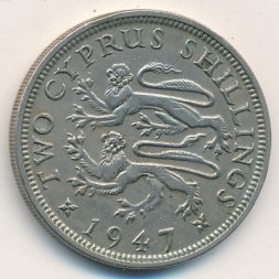 Кипр 2 шиллинга 1947 год