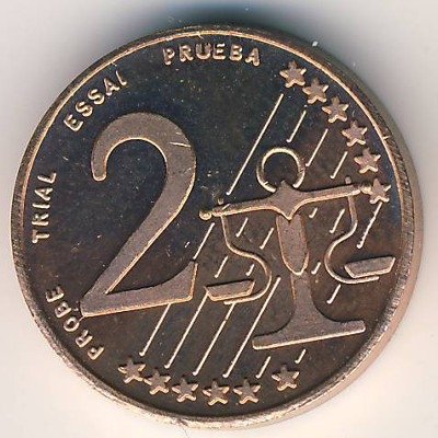 Кипр 2 евроцента 2004 год (проба)