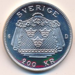 Швеция 200 крон 1992 год
