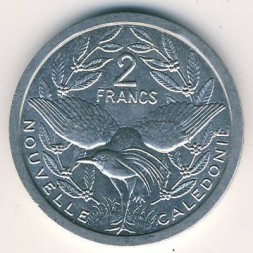 Монета Новая Каледония 2 франка 1990 год