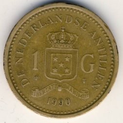 Антильские острова 1 гульден 1990 год