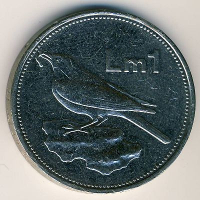 Мальта 1 лира 2005 год