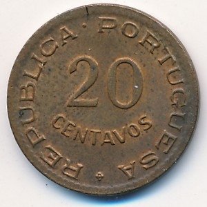 Ангола 20 сентаво 1948 год