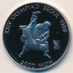 Южная Корея 2000 вон 1987 год