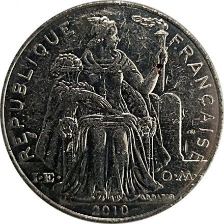 Французская Полинезия 5 франков 2010 год