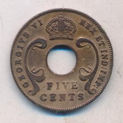 Восточная Африка 5 центов 1941 год