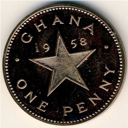 Гана 1 пенни 1958 год