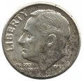 США 1 дайм (10 центов) 1951 год - Франклин Рузвельт (без отметки МД)