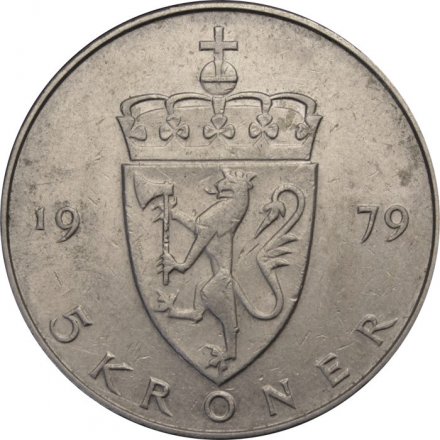 Норвегия 5 крон 1979 год 