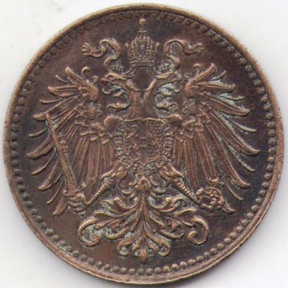 Австрия 1 геллер 1901 год