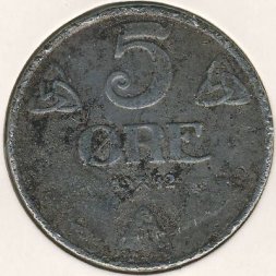 Норвегия 5 эре 1942 год