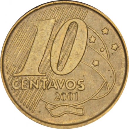 Бразилия 10 сентаво 2001 год - Педру I