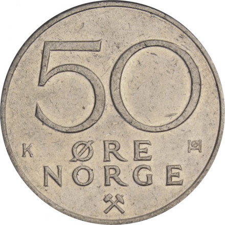 Норвегия 50 эре 1983 год