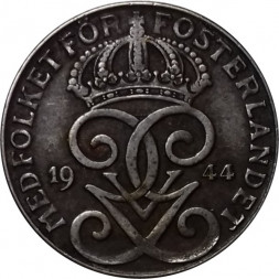 Швеция 2 эре 1944 год - Король Густав V