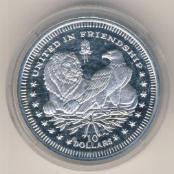 Виргинские острова 10 долларов 2007 год