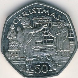 Остров Мэн 50 пенсов 1992 год