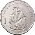 Восточные Карибы 1 доллар 2004 год - Парусник Френсиса Дрейка &quot;Золотая лань&quot;